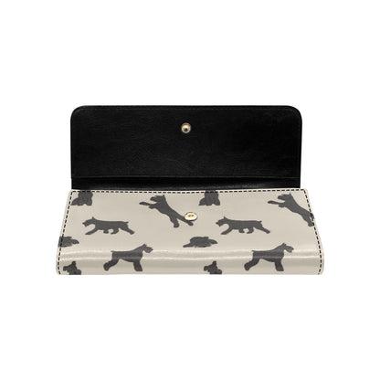 Schnauzers Pattern Print Design A06 Women's Trifold Wallet