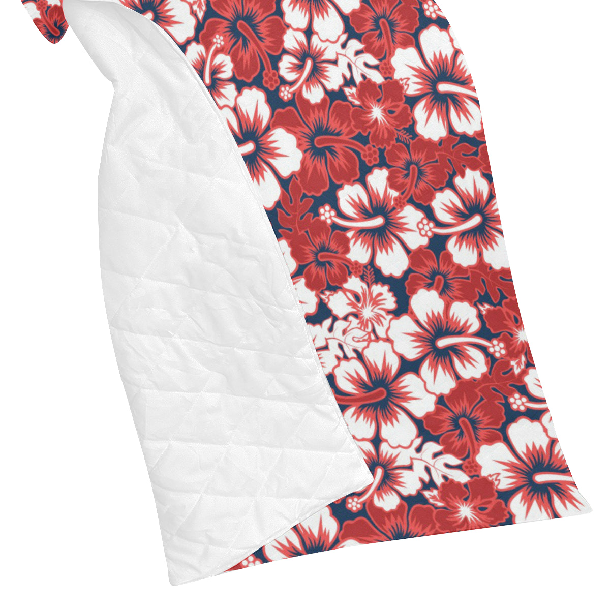 Red Hibiscus Pattern Print Design HB01 Premium Quilt