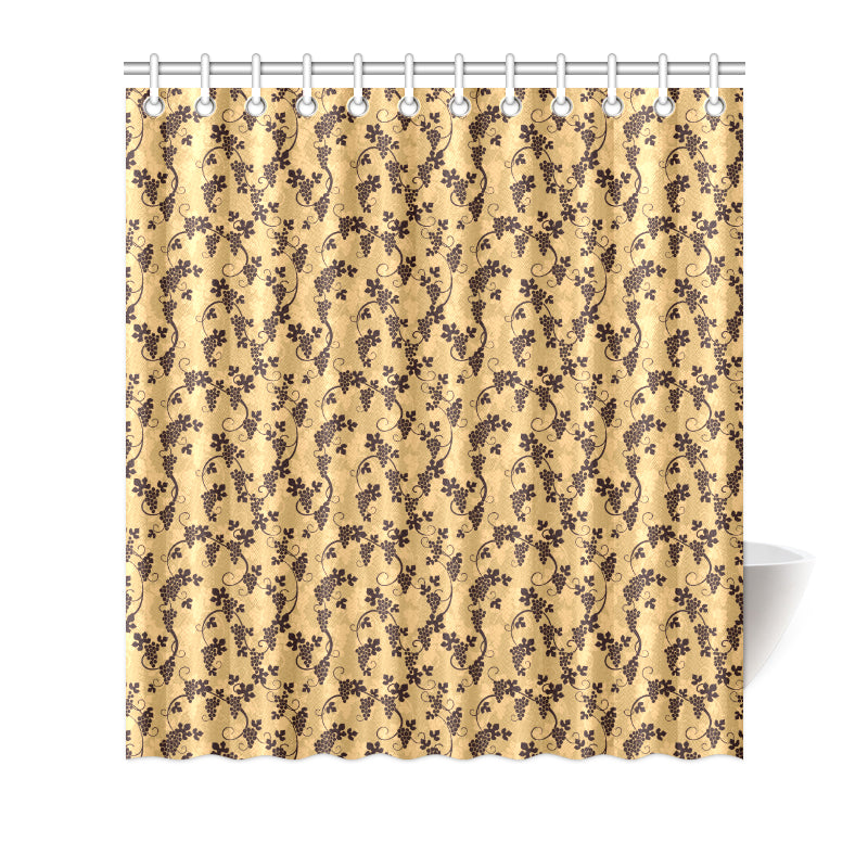 Wine Grape Design Print Shower Curtain