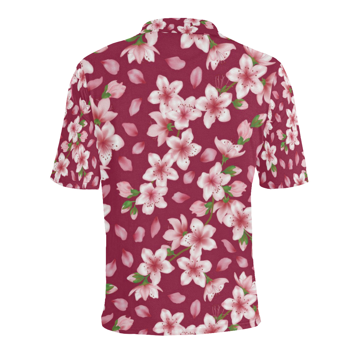 Cherry Blossom Pattern Print Design CB06 Men Polo Shirt