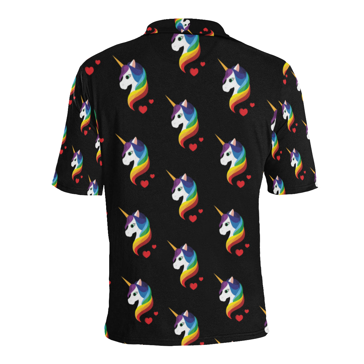 Rainbow Unicorn Pattern Print Design A03 Men Polo Shirt