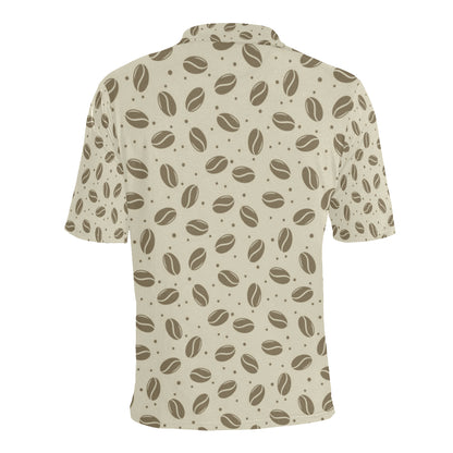 Coffee Pattern Print Design 02 Men Polo Shirt