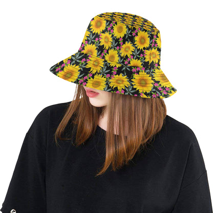 Sunflower Pattern Print Design SF014 Unisex Bucket Hat