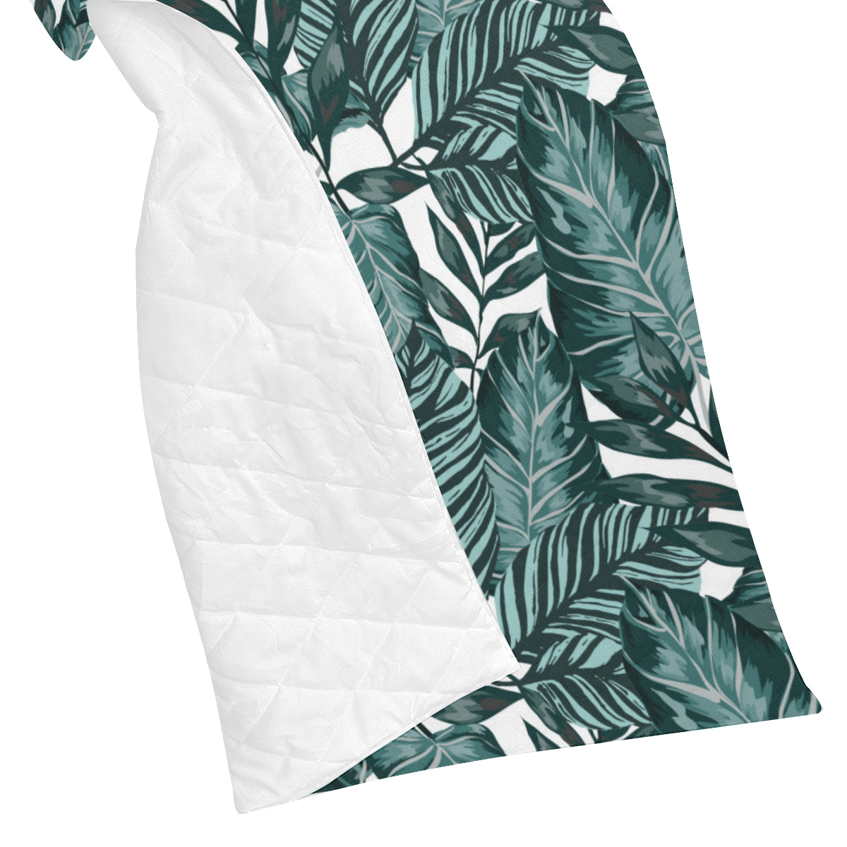 Tropical Palm Leaves Pattern Premium Quilt