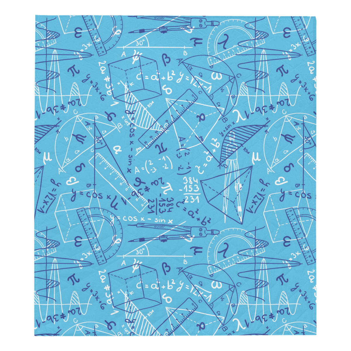 Math Pattern Print Design 02 Premium Quilt
