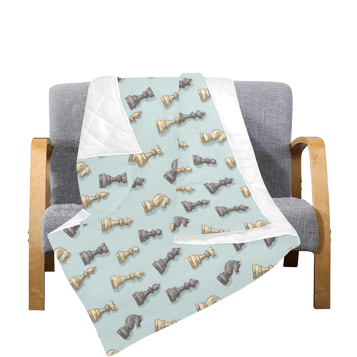 Chess Pattern Print Design 02 Premium Quilt