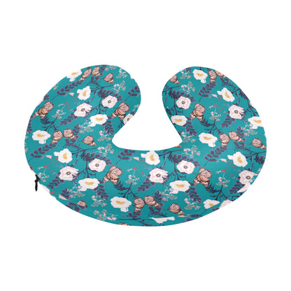 Butterfly Pattern Print Design 012 U-Shaped Travel Neck Pillow