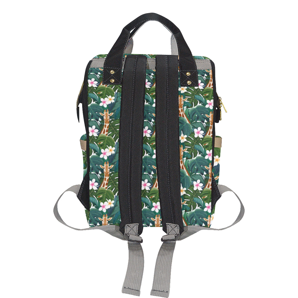 Giraffe Jungle Design Print Diaper Bag Backpack