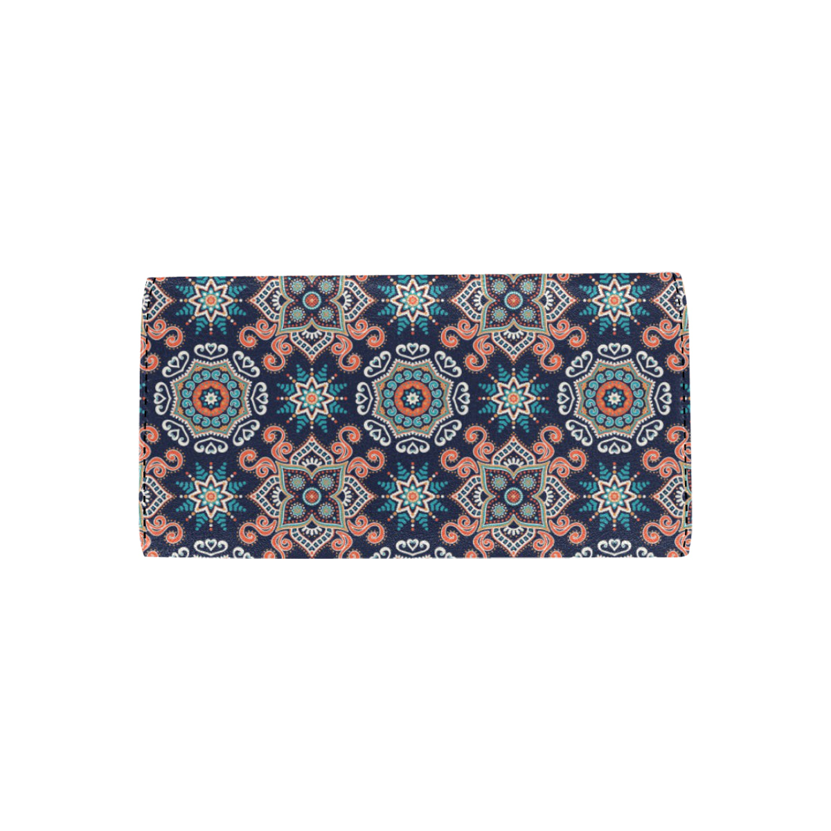 Bohemian Pattern Print Design 02 Women's Trifold Wallet