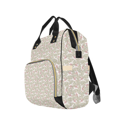 Bunny Pattern Print Design 06 Diaper Bag Backpack