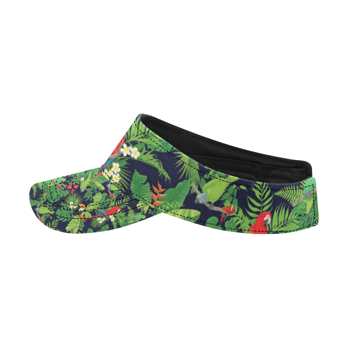 Rainforest Parrot Pattern Print Design A03 Unisex Sun Visor