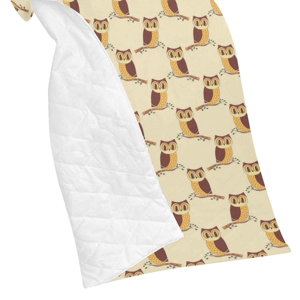 Owl Pattern Print Design A07 Premium Quilt