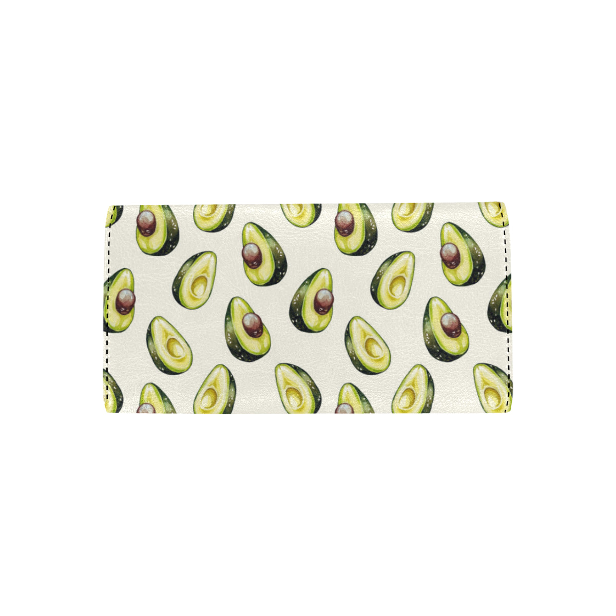 Avocado Pattern Print Design 01 Women's Trifold Wallet