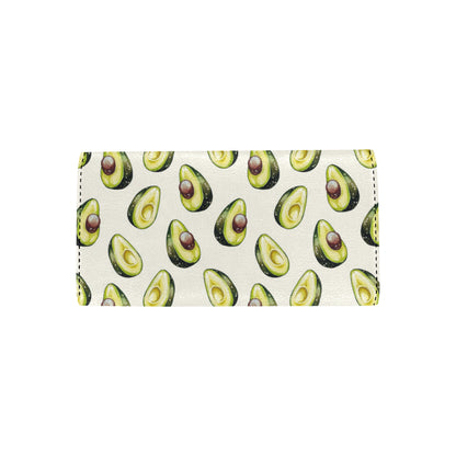 Avocado Pattern Print Design 01 Women's Trifold Wallet