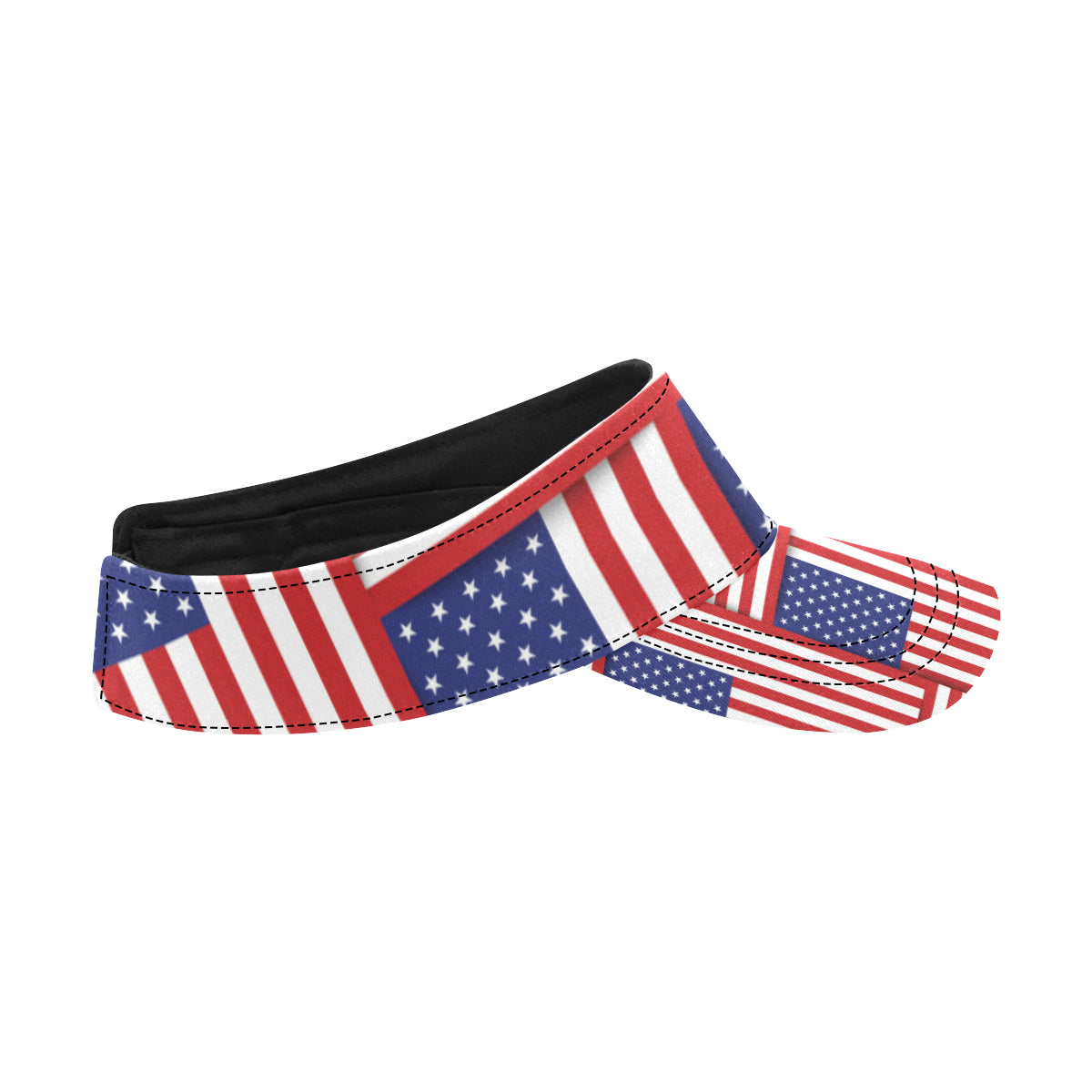 Patriotic US Flag Pattern Print Design A01 Unisex Sun Visor
