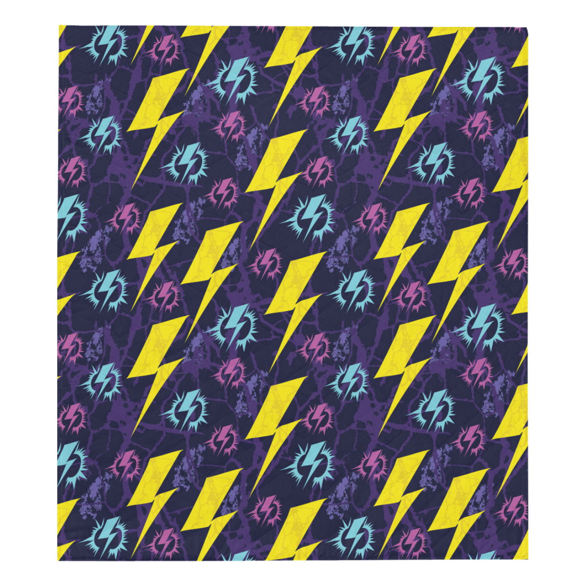 Lightning Thunder Pattern Print Design 01 Premium Quilt