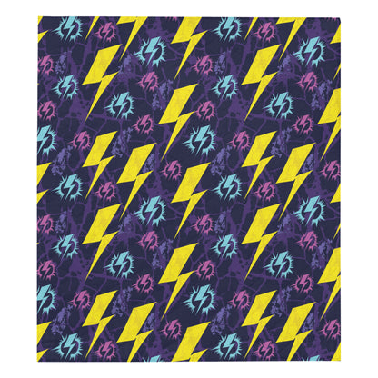Lightning Thunder Pattern Print Design 01 Premium Quilt