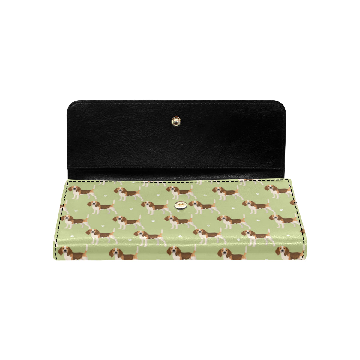 Beagle Pattern Print Design 07 Women's Trifold Wallet