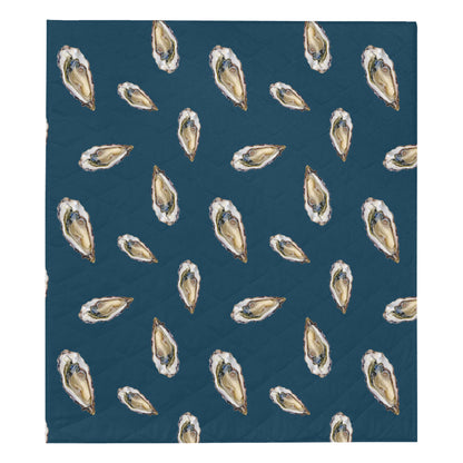 Oyster Pattern Print Design 03 Premium Quilt