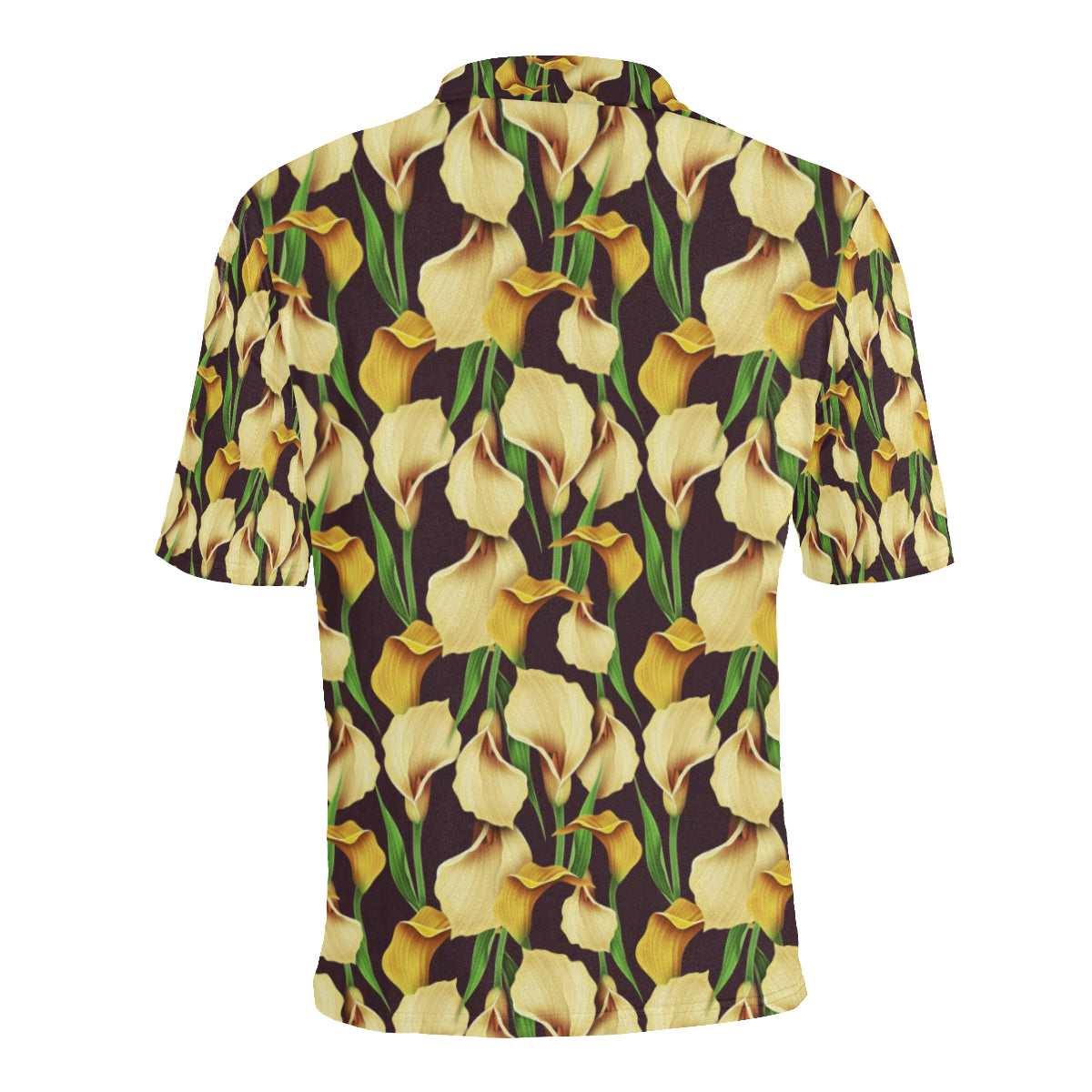 Lily Pattern Print Design LY013 Men Polo Shirt