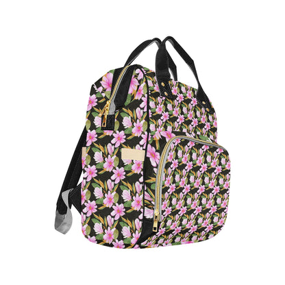 Magnolia Pattern Print Design MAG08 Diaper Bag Backpack