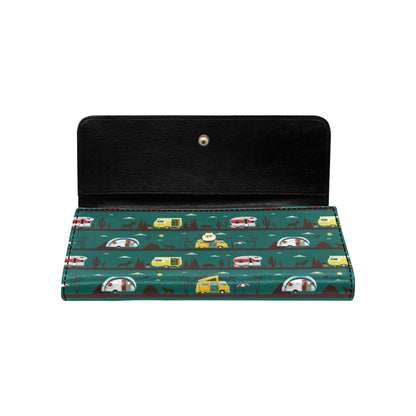 Camper Pattern Print Design 05 Women's Trifold Wallet