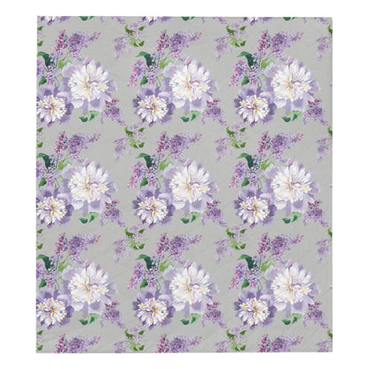 Lilac Pattern Print Design LI07 Premium Quilt