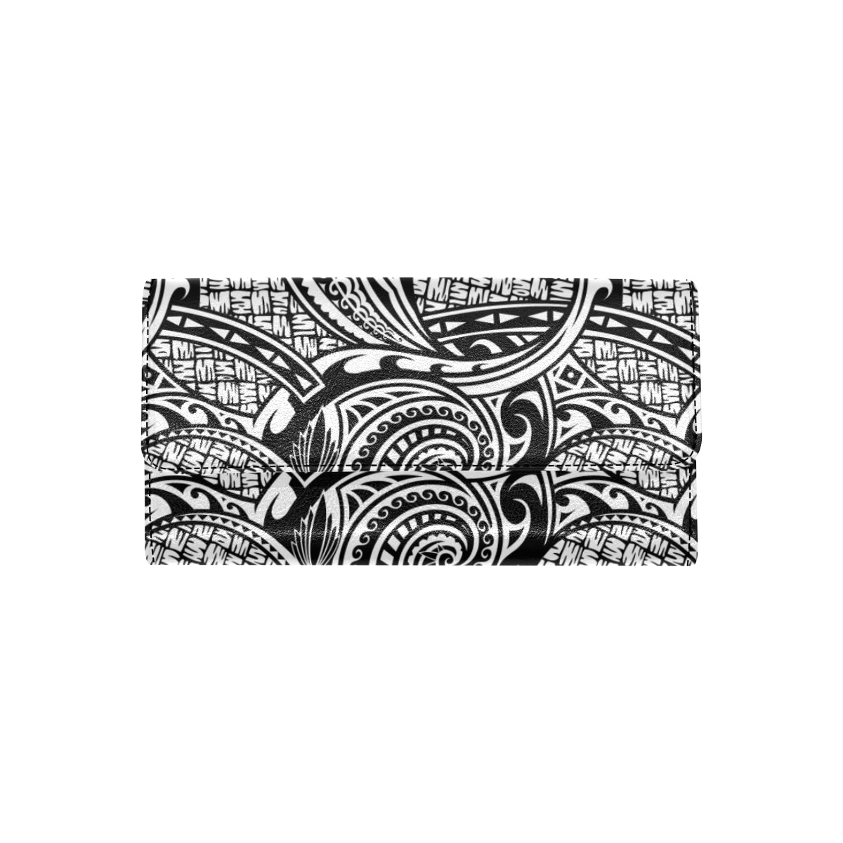 Polynesian Tribal Pattern Women's Trifold Wallet