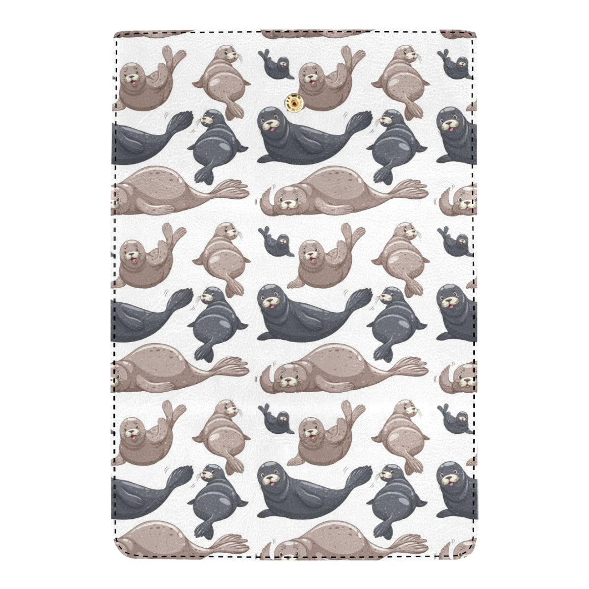 Sea Lion Pattern Print Design 02 Women's Trifold Wallet