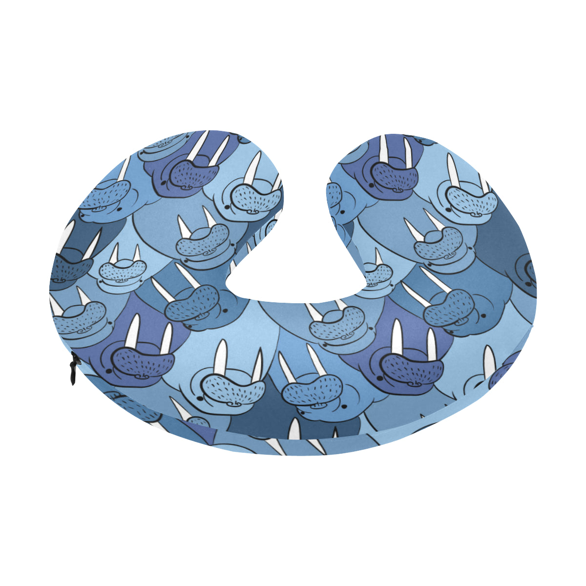 Walrus Pattern Print Design 01 U-Shaped Travel Neck Pillow