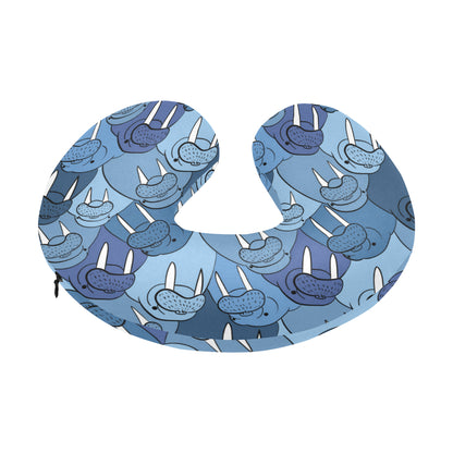 Walrus Pattern Print Design 01 U-Shaped Travel Neck Pillow