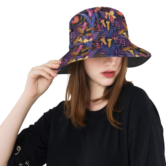 Lily Pattern Print Design LY016 Unisex Bucket Hat