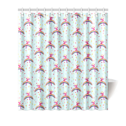 Fairy with Rainbow Print Pattern Shower Curtain