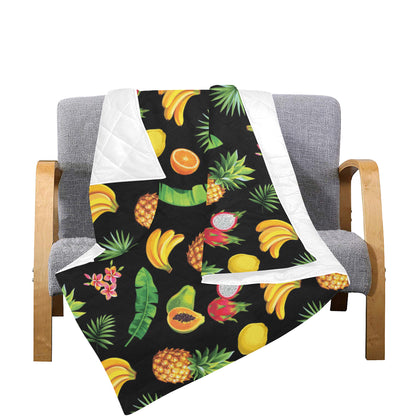 Tropical Fruits Pattern Print Design TF03 Premium Quilt