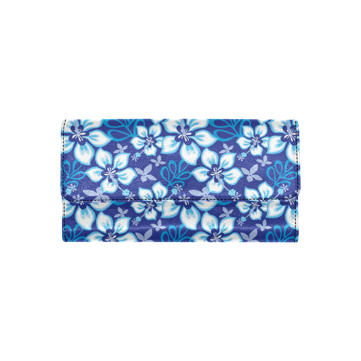 Hibiscus Pattern Print Design HB04 Women's Trifold Wallet