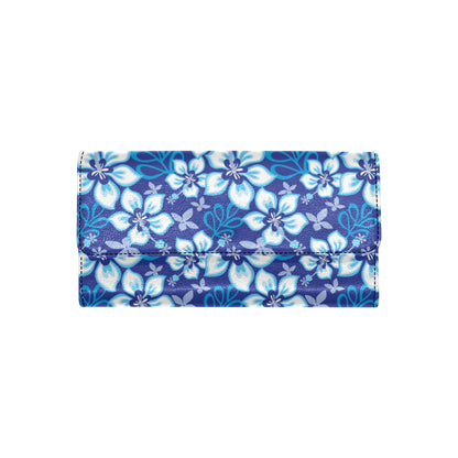 Hibiscus Pattern Print Design HB04 Women's Trifold Wallet
