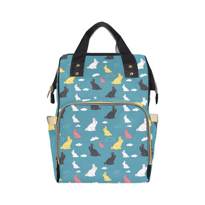 Rabbit Pattern Print Design RB014 Diaper Bag Backpack
