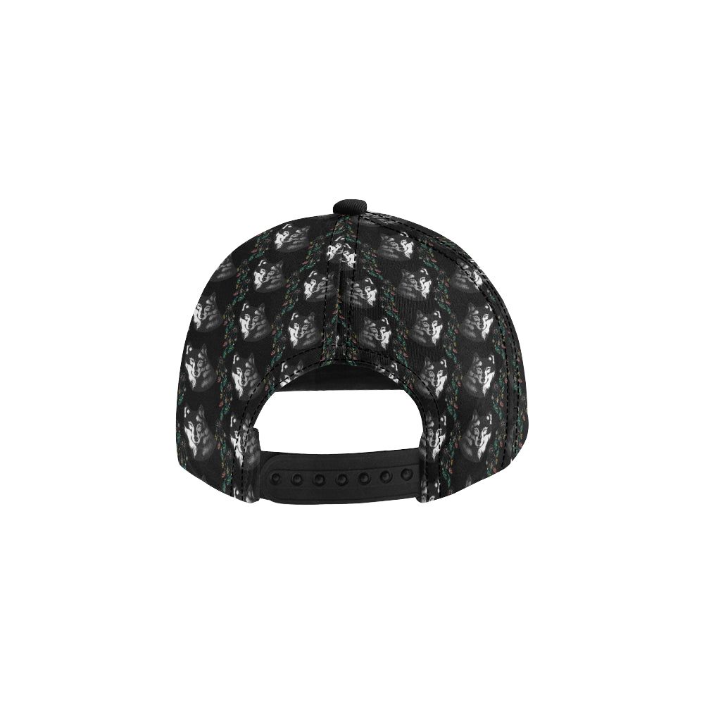 Wolf Black Dream Catcher Design Print Snapback Cap