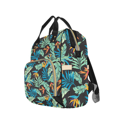 Tropical Palm Leaves Hawaiian Flower Diaper Bag Backpack