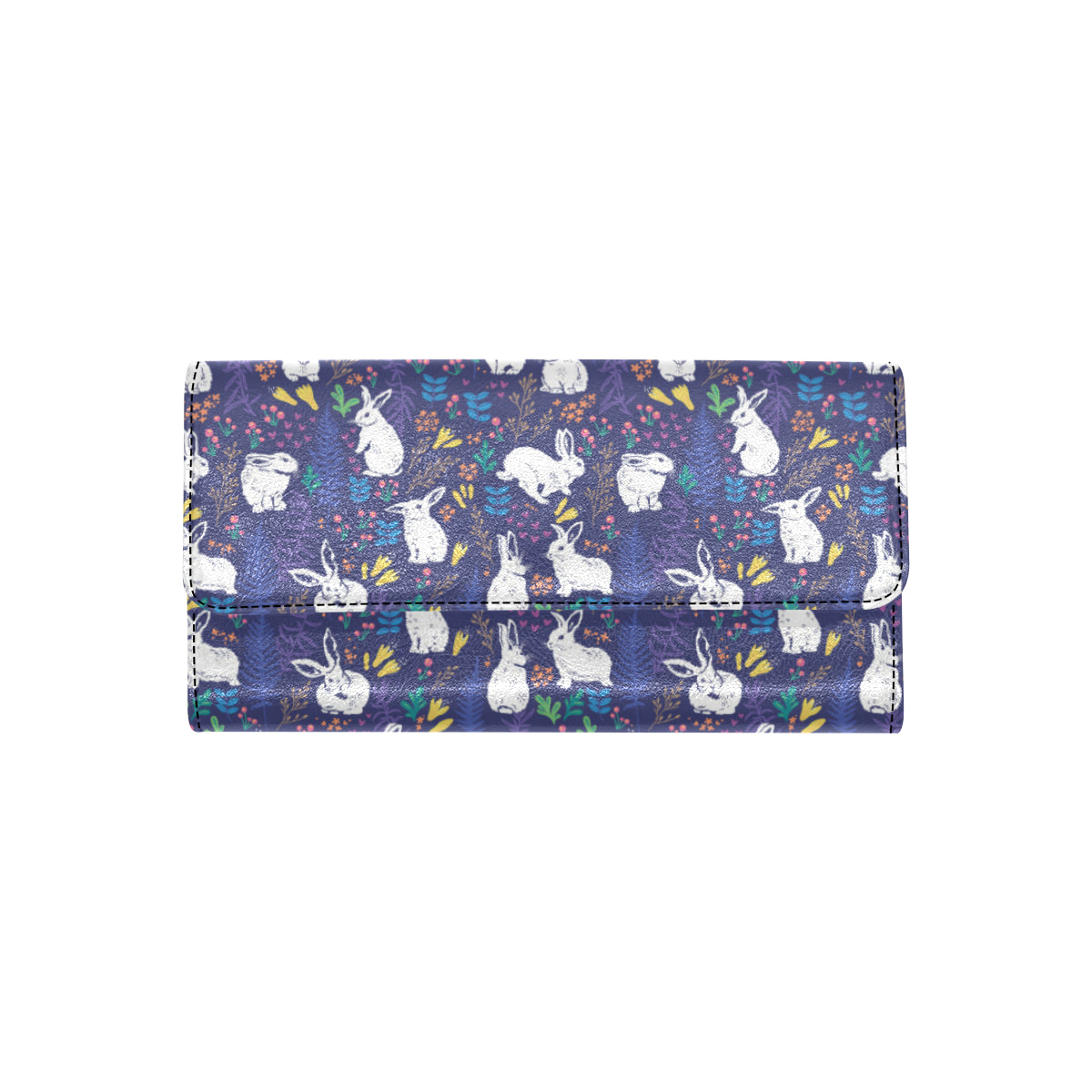 Bunny Pattern Print Design 01 Women's Trifold Wallet