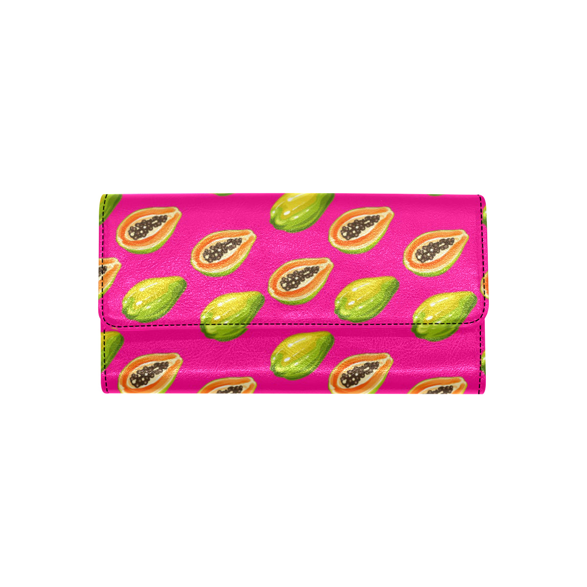 Papaya Pattern Print Design PP02 Women's Trifold Wallet