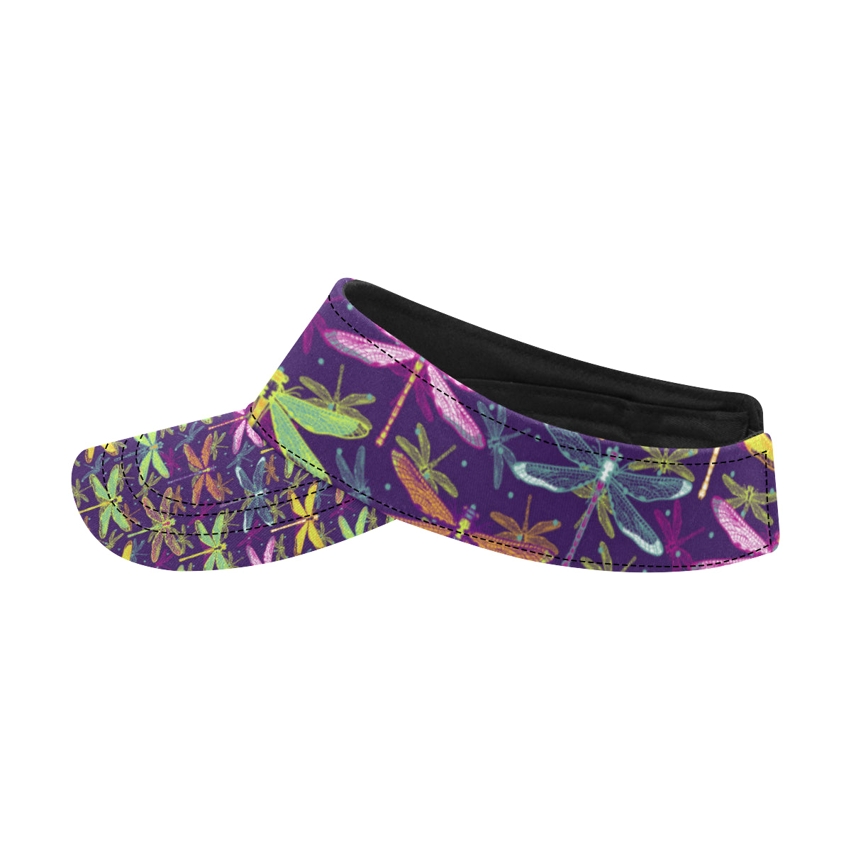 Dragonfly Neon Color Print Pattern Unisex Sun Visor