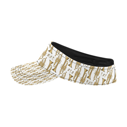 Trumpet with Music Note Print Unisex Sun Visor