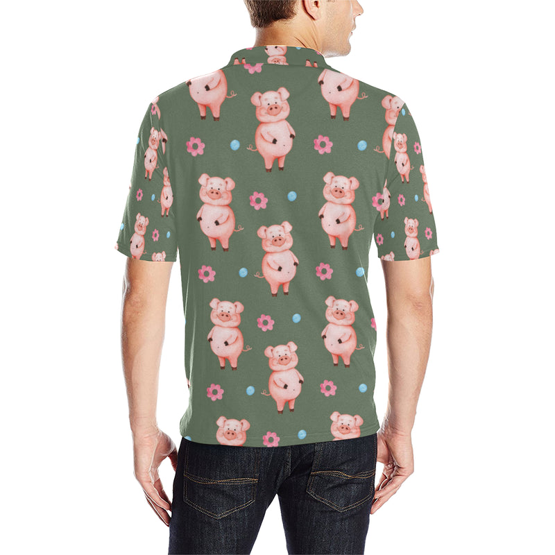 Pig Pattern Print Design 03 Men Polo Shirt
