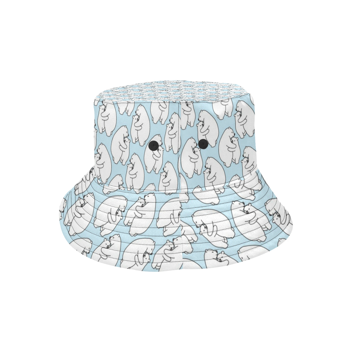 Polar Bear Pattern Print Design PB08 Unisex Bucket Hat