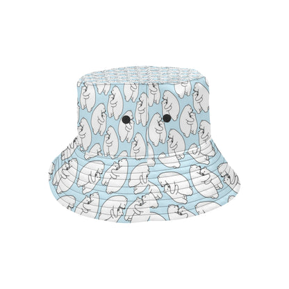 Polar Bear Pattern Print Design PB08 Unisex Bucket Hat