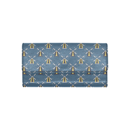 Windmill Pattern Print Design 03 Women's Trifold Wallet