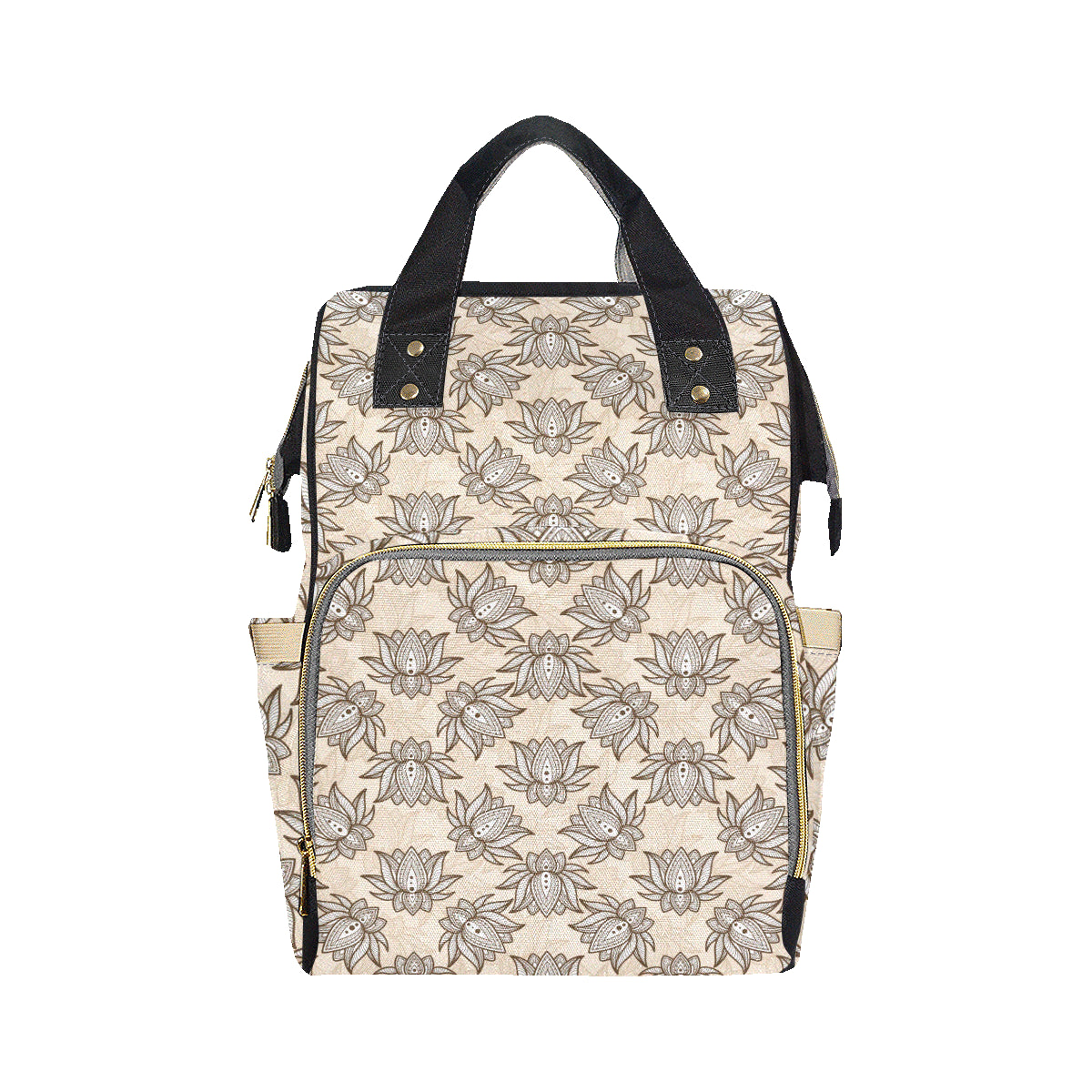 lotus Boho Pattern Print Design LO05 Diaper Bag Backpack