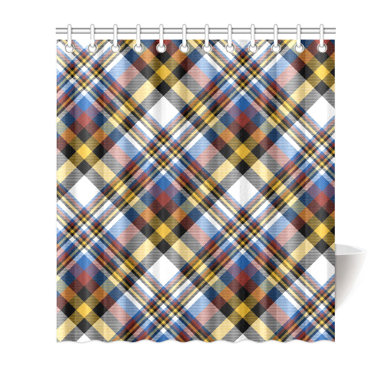 Madras Pattern Print Design 01 Shower Curtain
