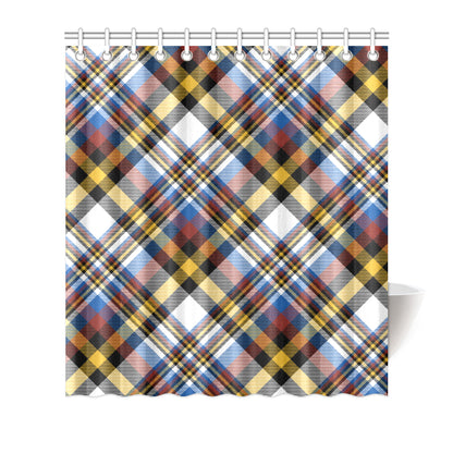 Madras Pattern Print Design 01 Shower Curtain
